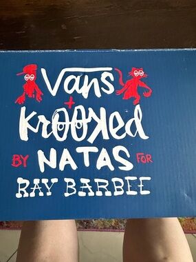 Vans Blue Box Art with Red Accents